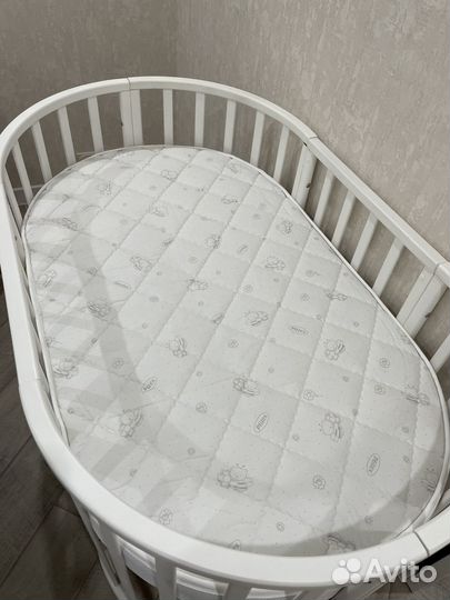 Детская кроватка трансформер 6в1 из массива березы