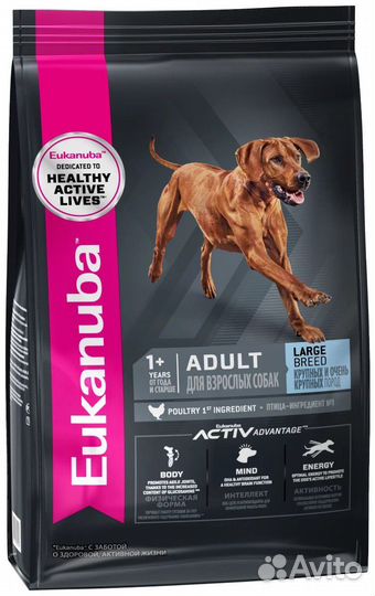 Eukanuba для взрослых собак с курицей 3 кг