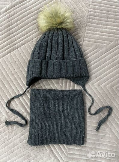 Комплект шапка и снуд (зима)