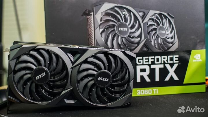 Видеокарта MSI ventus 2x RTX 3060 ti