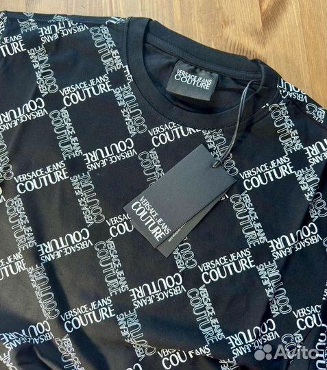 Мужская футболка Versace черная Турция