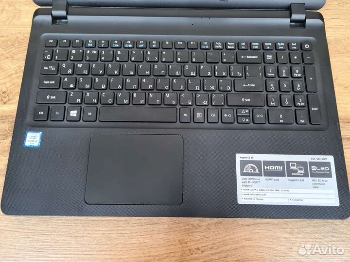 Ноутбук acer aspire es 1-572-30zs