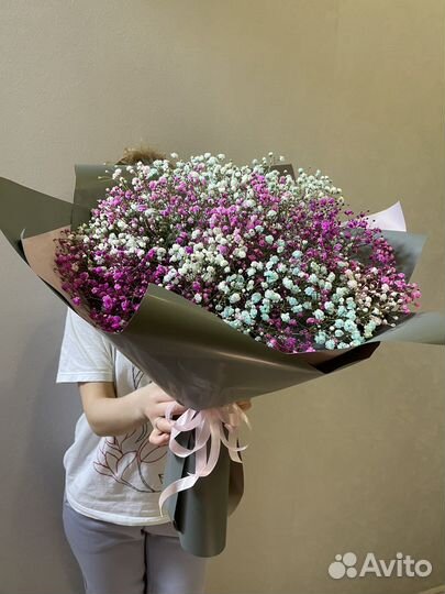 Букет цветов из гипсофилы