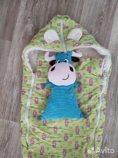 Меховой конверт в коляску