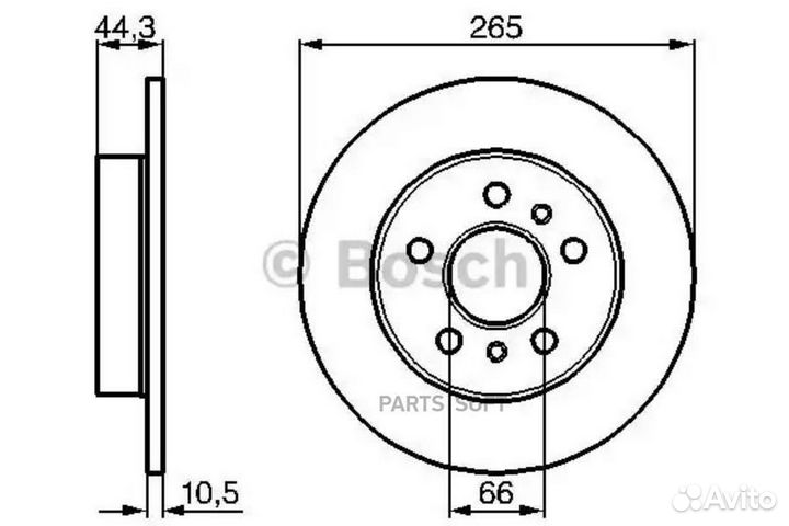 Bosch 0 986 478 757 Диск тормозной