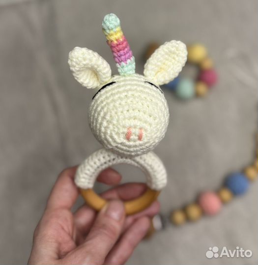 Набор погремушка и грызунок