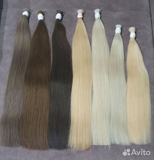 Волосы для наращивания 60 см русый 7/0