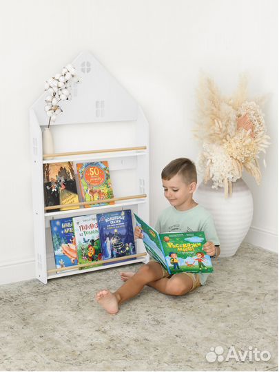 Стеллаж детский Монтессори для книг 