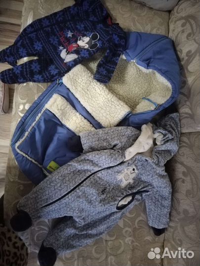 Теплый конверт в коляску и человечки пакетом