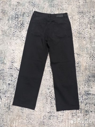 Джинсы черные широкие женские (44)