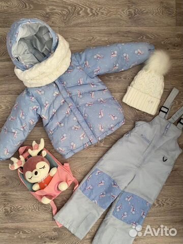 Зимний костюм для девочки 104-110