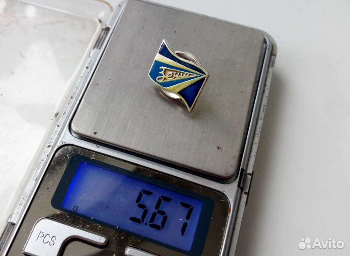 Знак, значок серебро 925. Зенит. Футбольный клуб