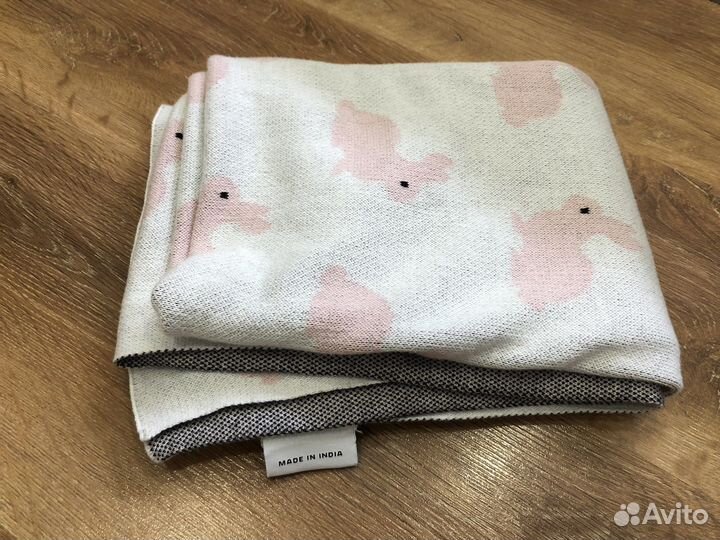 Одеяло детское байковое с зайками