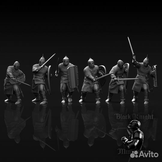 Миниатюры рыцарей и арбалетчиков 40мм
