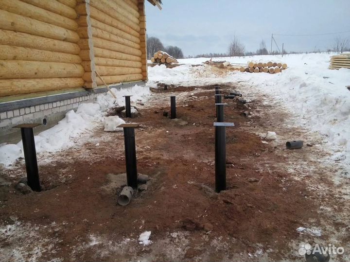 Монтаж винтовых свай