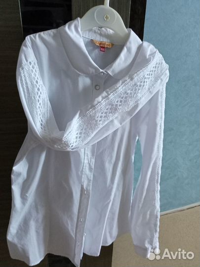 Блузка школьная белая р.158