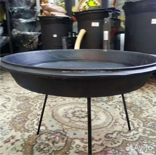 Чугунная сковорода крышка на казан от 4,5л до 22л