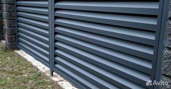 Металлический забор Жалюзи GL 0,5 RAL 8012