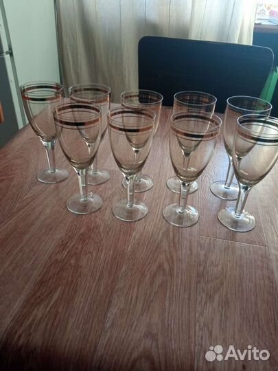 Фужеры 9 шт, цена за все