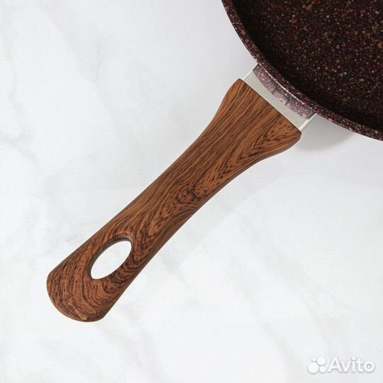 Сковорода Granit ultra red, d26 см, пластиковая ру