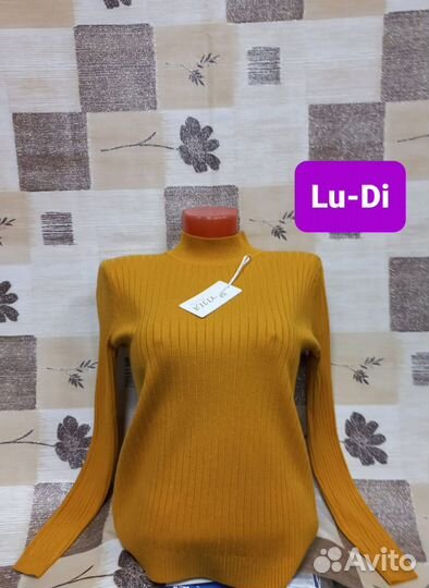 Водолазки женские лапша 48-54 размеры, кашемир/хб