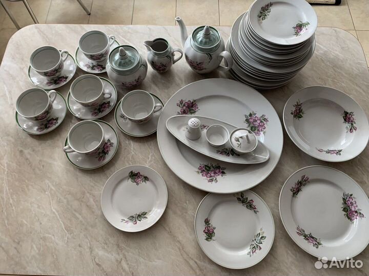 Набор столовой посуды чайный сервиз дулево СССР