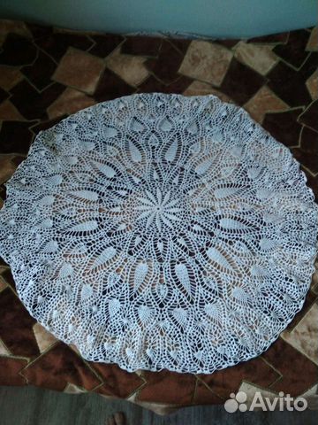 Вязаная скатерть крючком