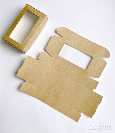 Крафт коробки с окошком