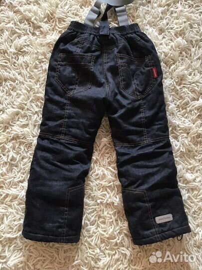 Зимние брюки полукомбинезон как джинсы р. 110++