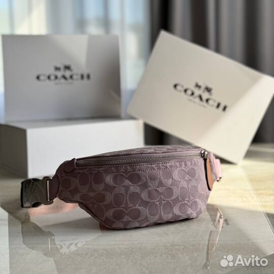 Поясная сумка coach джинсовая