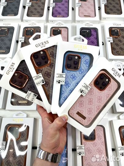Чехлы Guess на iPhone 14/15, Pro/Max (Копия)