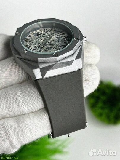 Часы наручные Hublot WHB3 серебро (Арт.46230)