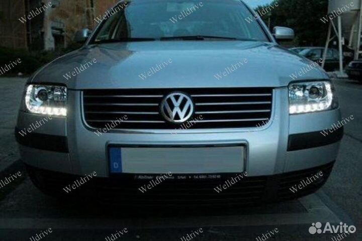 Фары VW Passat B5+ 00-05 c дхо галоген хром