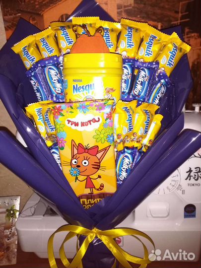 Сладкий букет из конфет