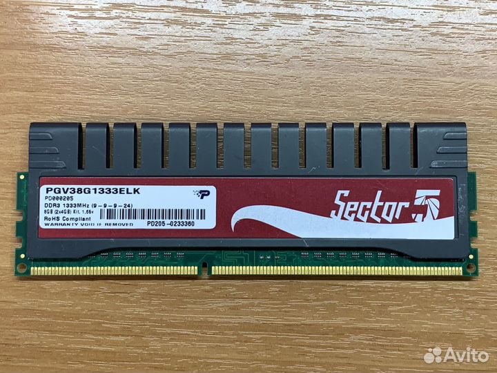 Оперативная память 4GB DDR3 1333MHz Patriot