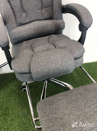 Тканевое компьютерное офисное кресло, с массажем