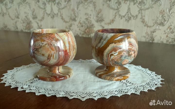 Бокалы из оникса 2 шт