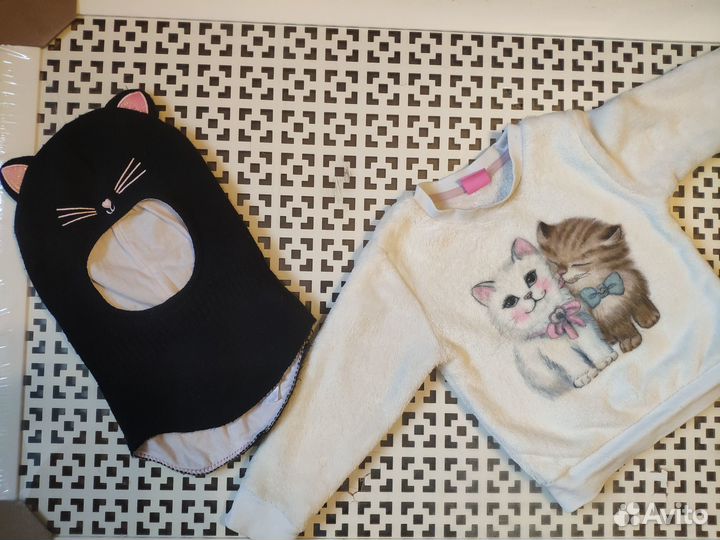 Шапка шлем 1-3 лет и толстовка 1- 3 на девочку