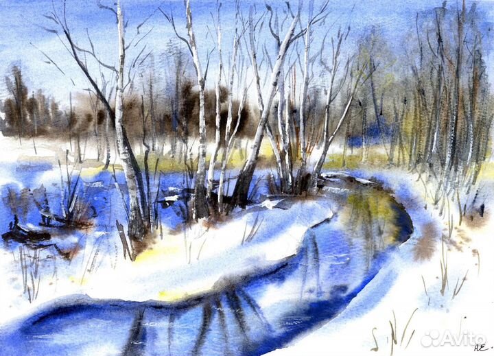 2 картины акварелью 