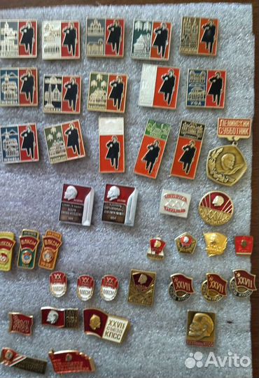 Значки :Ленин, октябрята, пионерия, влксм, кпсс