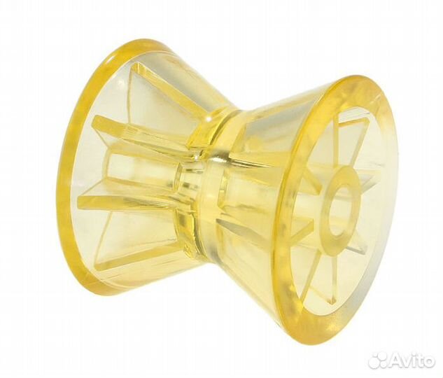 Ролик носовой прицепа L101 мм желтый, Полиуретан