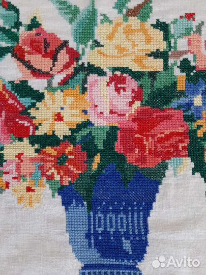 Панно СССР вышито крестиком,разное