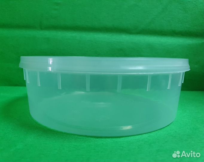 Банка 500мл. пластиковая (шайба) с крышкой под мёд