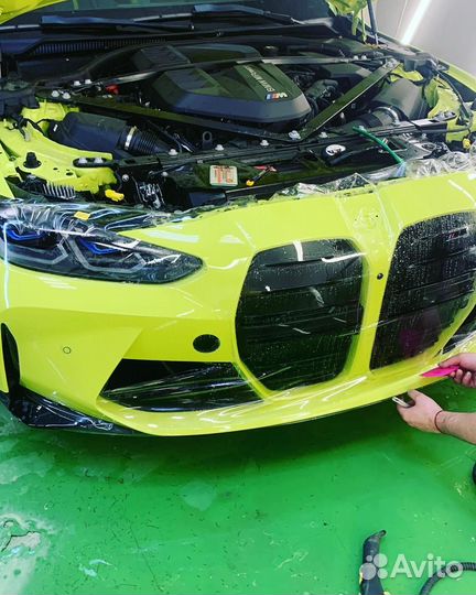 Бронирование фар пленкой