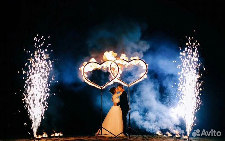 Фаер шоу, огненное сердце, световое шоу, артисты