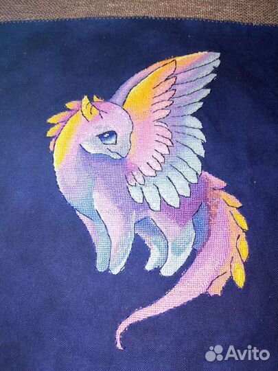 Дракон вышитый