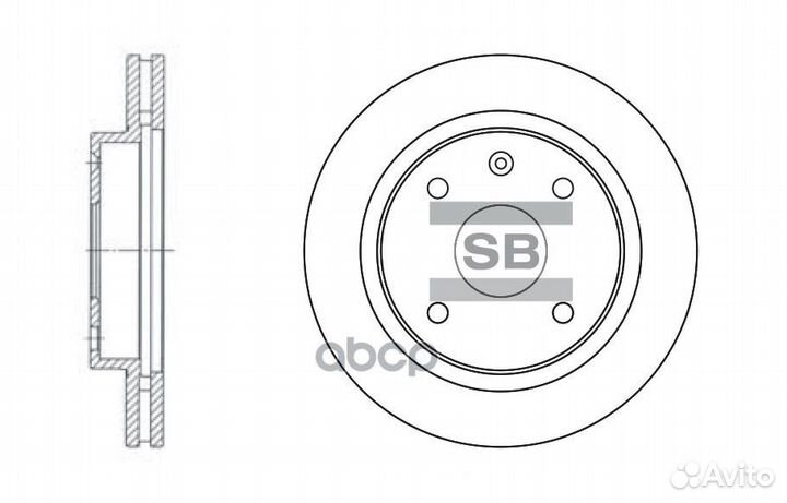 Диск тормозной, передний SD3009 Sangsin brake