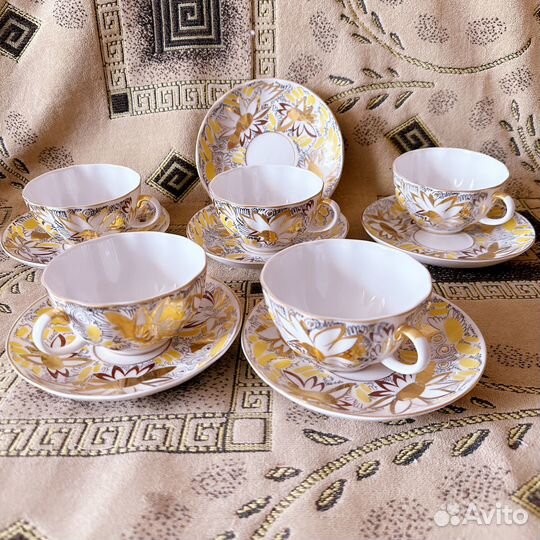 Чайная пара Золотые ромашки лфз
