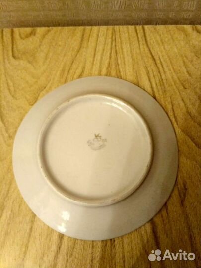 Чайная пара, тарелки лфз СССР Кобальт