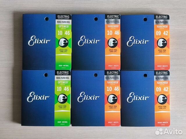 Струны Elixir для электрогитары, новые в упаковке
